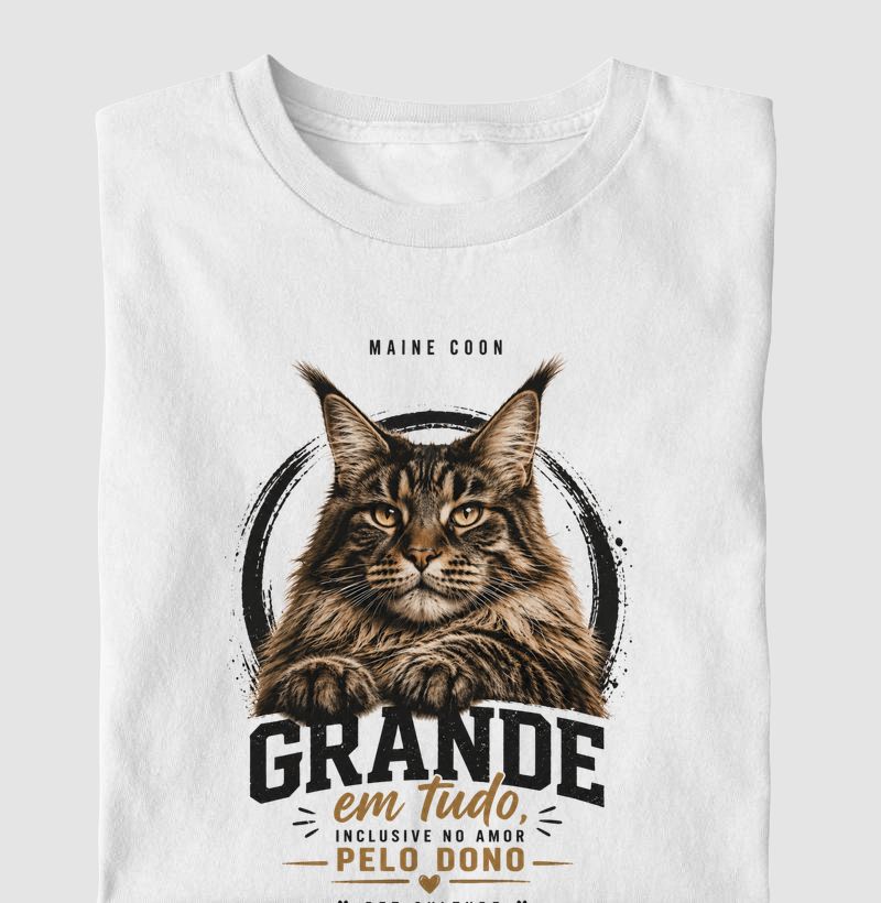 Camiseta Maine Coon | Grande em Tudo