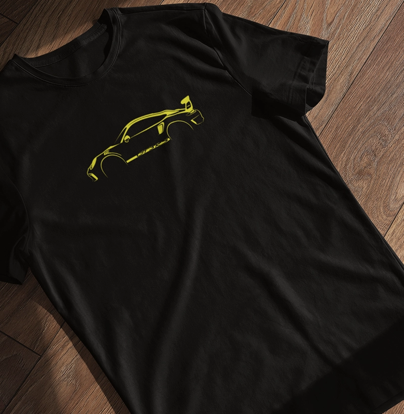 GT3 991 Silhouette Signal Yellow