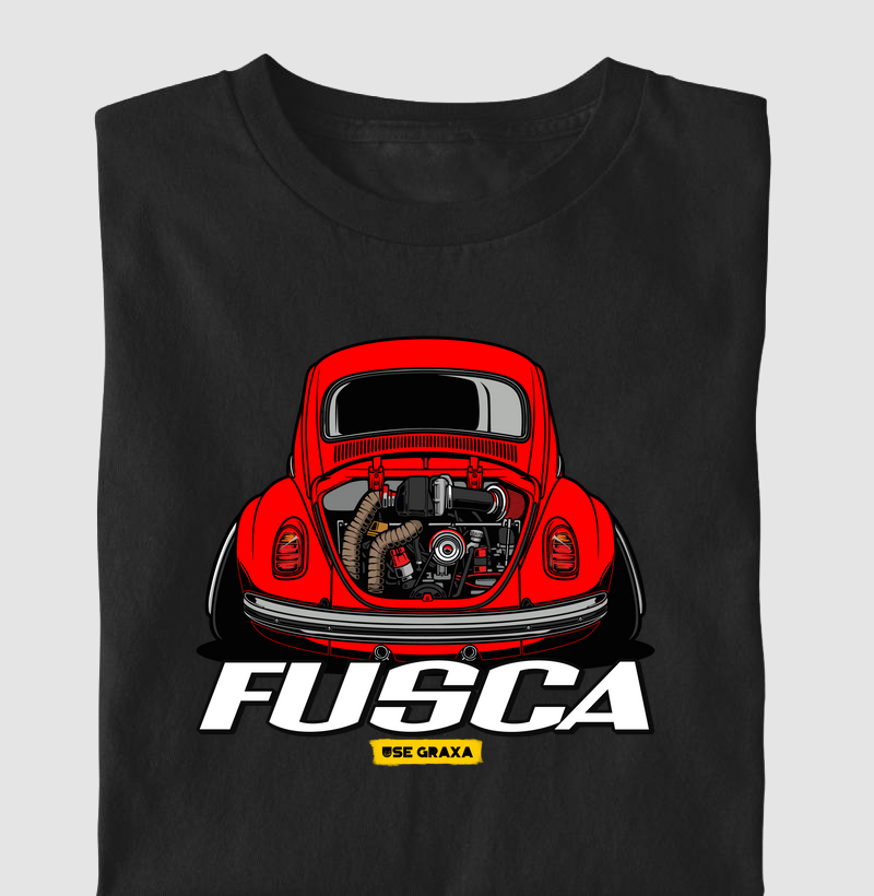 Fusca Turbo Vermelho Escrita