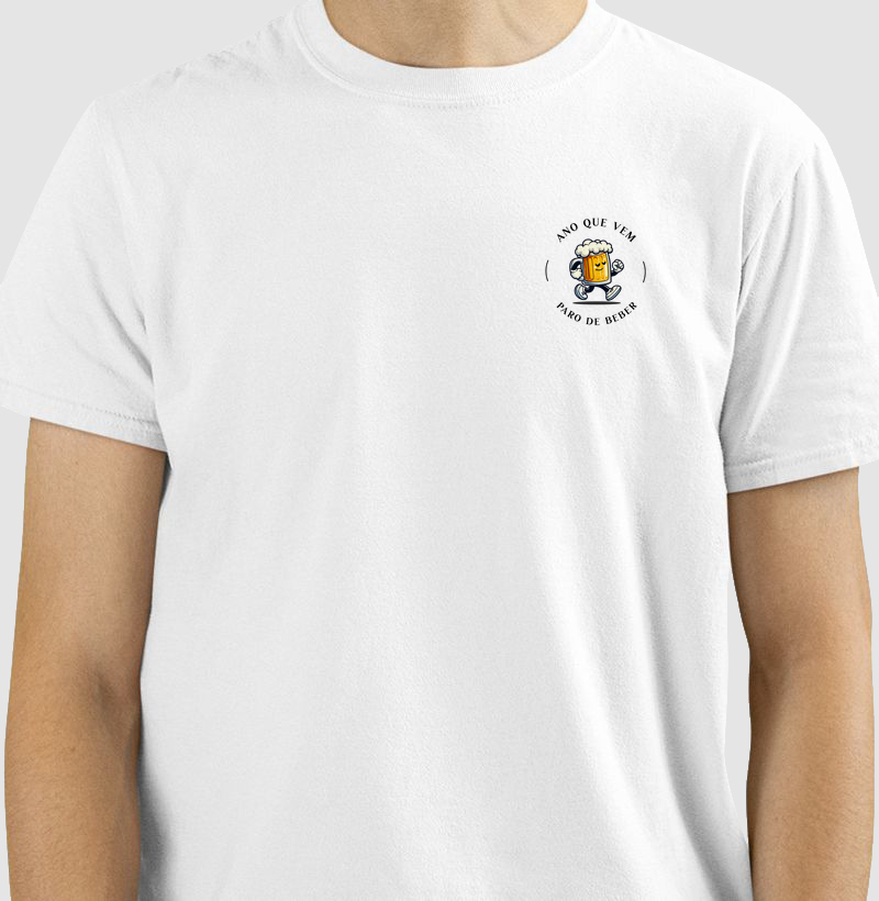 Camiseta - Ano que vem eu paro