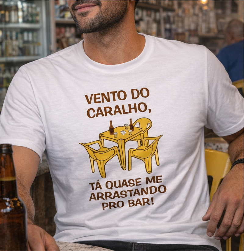 Vento quase me arrastando pro bar