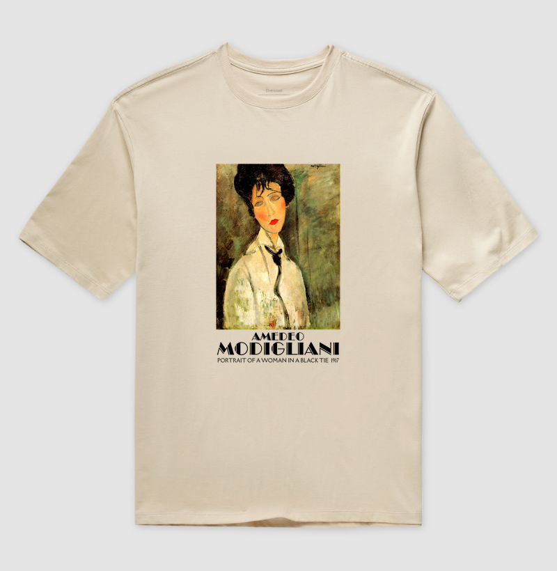 Portrait of a Woman in a Black Tie (1917) - Amedeo Modigliani