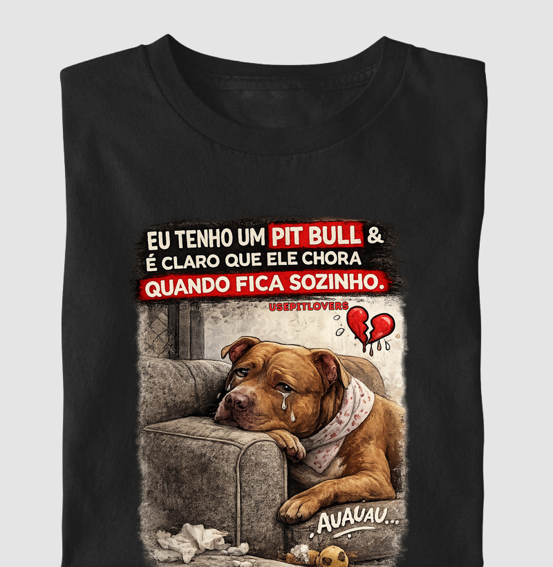 EU TENHO UM PITBULL E É CLARO QUE ELE CHORA QUANDO FICA SOZINHO.