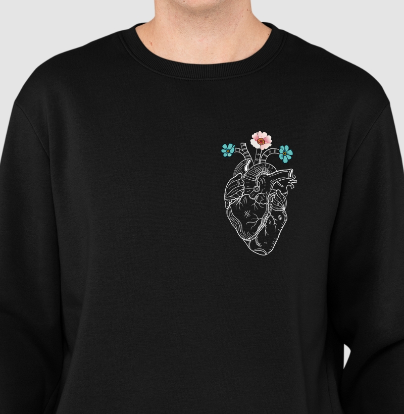 Moletom - Coração com Flores