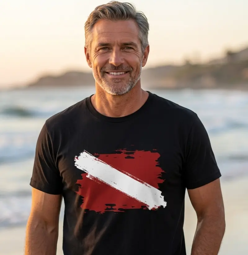 Bandeira do Mergulho - Distressed