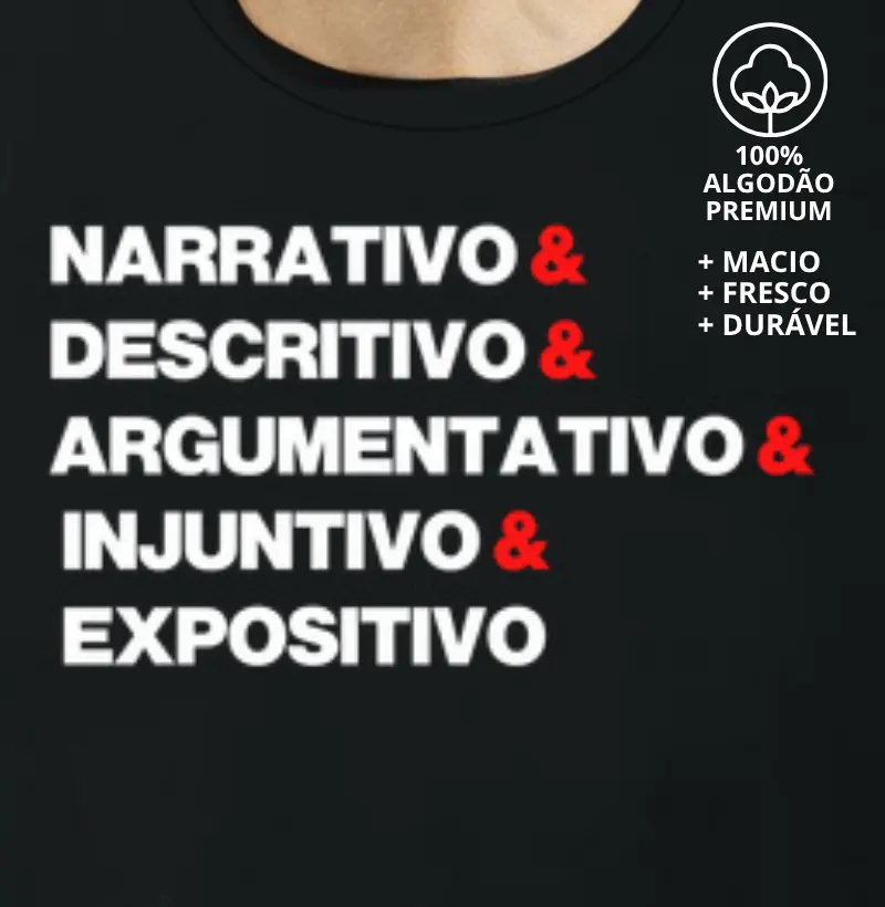 Camiseta Tipos Textuais
