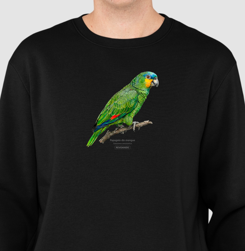 Traços Alados - Papagaio-do-mangue - Moletom