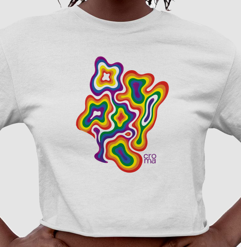 Camiseta Cropped Aquarela Pride 2.1