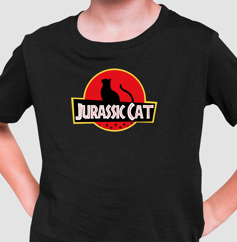 Camiseta Infantil Jurassic Cat