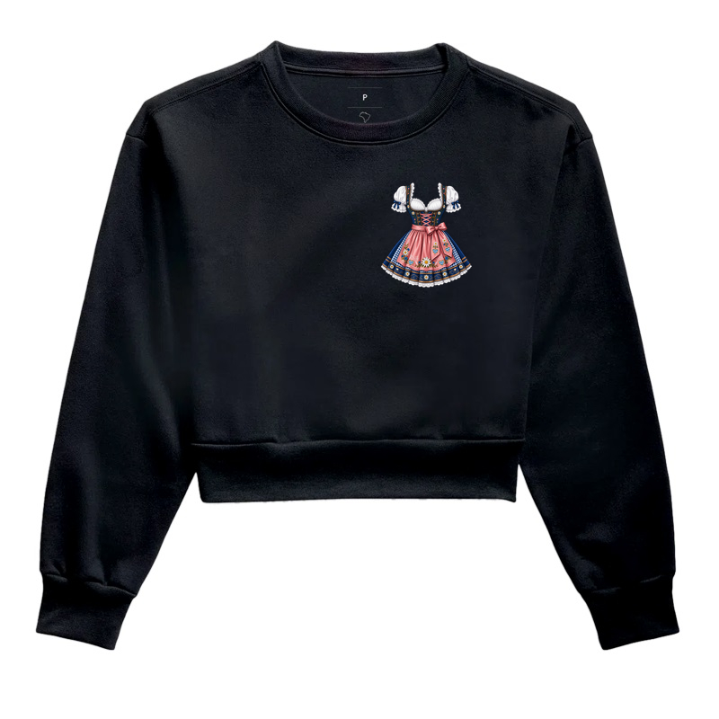 Dirndl Tradicional Mini - Cropped Moletom