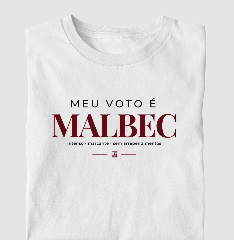 Camiseta “Meu Voto é Malbec” – Minimal Wine