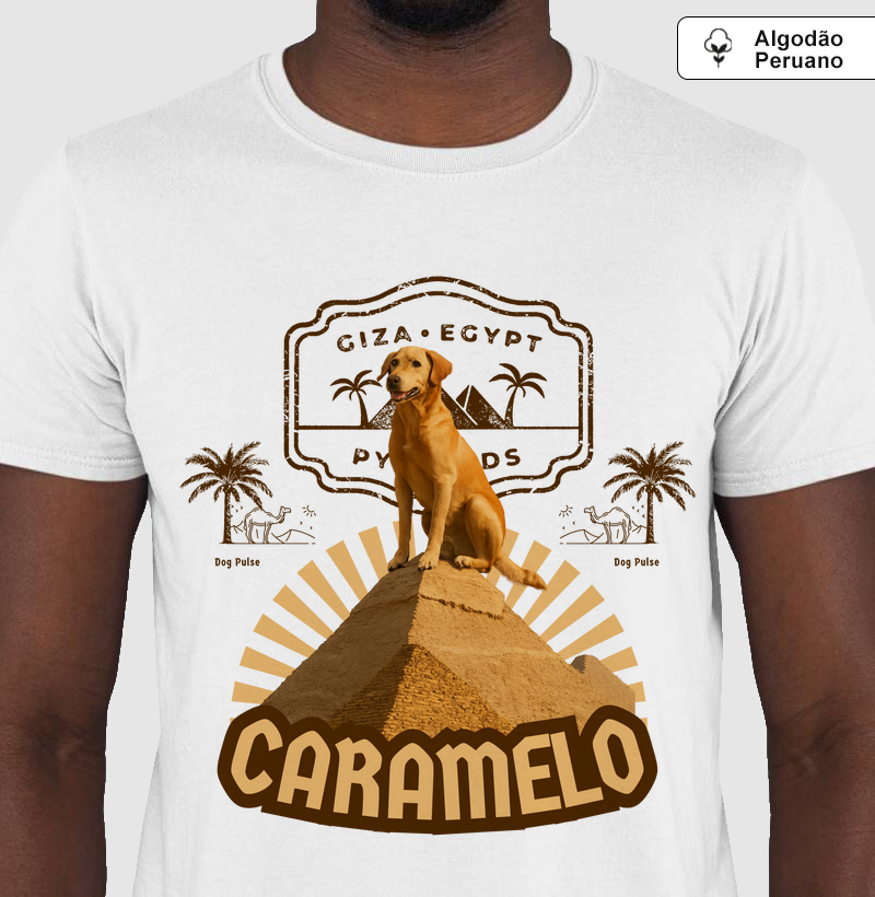 Camiseta Algodão Peruano Dog Pulse - Caramelo da Pirâmide