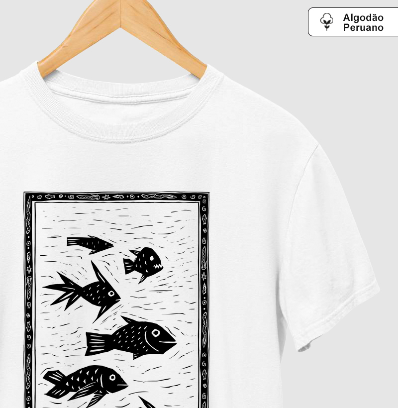 Xilogravura de Cardume