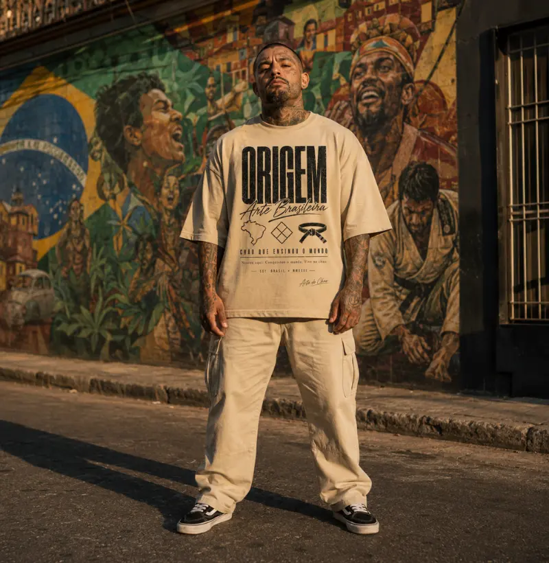 Camiseta ORIGEM — Coleção Irmandade / Arte de Chão