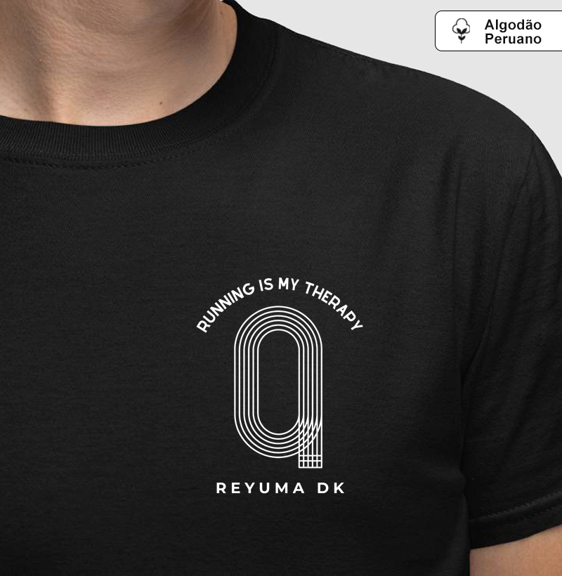 Camiseta Masculina, Feminina, Babylook e Unissex de Algodão Peruano Corrida "Running my therapy" 