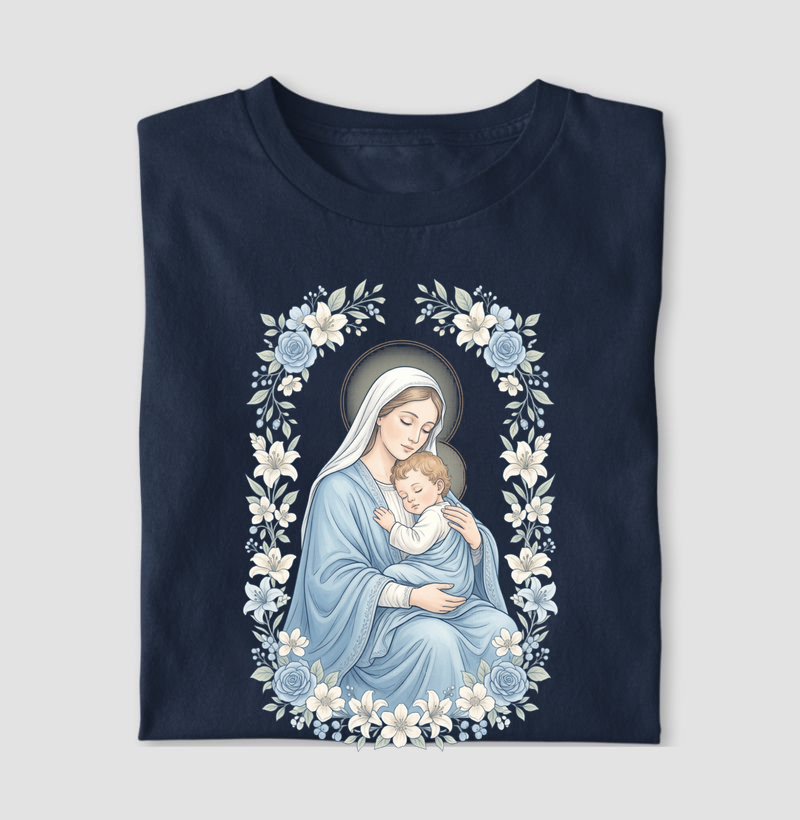 Camiseta Maria e o Menino Jesus