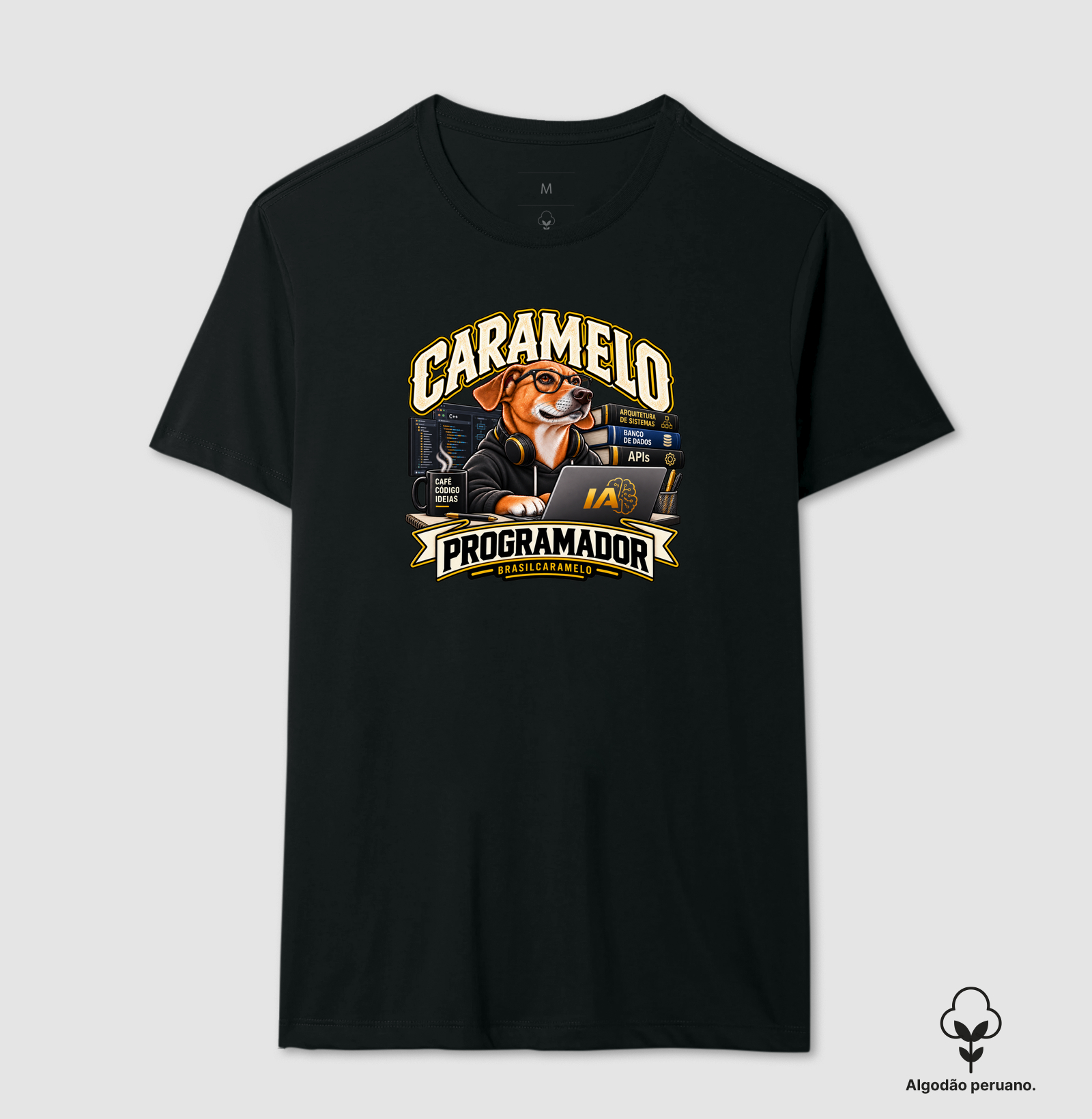 Caramelo Programador - Camiseta Algodão Peruano