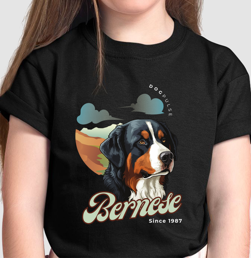 Camiseta Infantil Bernese Busto Dog Pulse