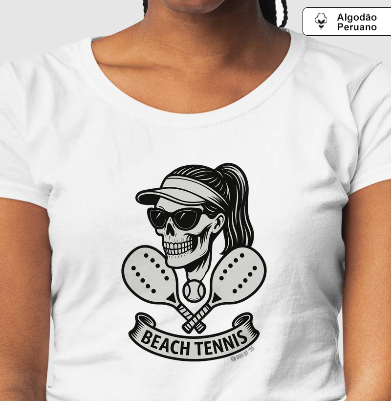 Beach Tennis Woman Skull