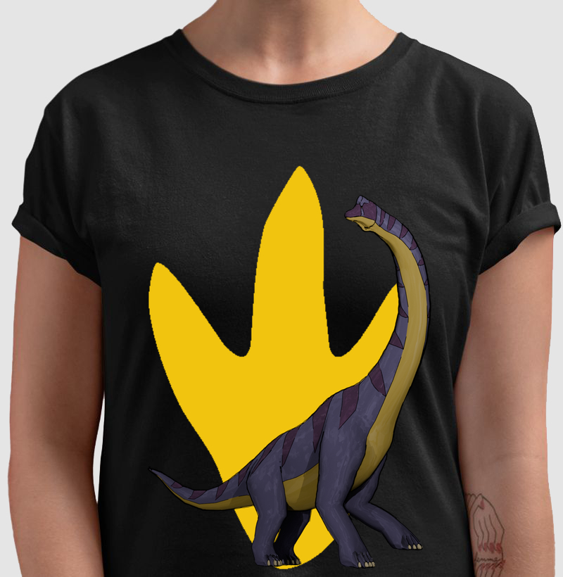 Camisa Algodão Estampada Dinossauro Braquiossauro Premium Dinoloco