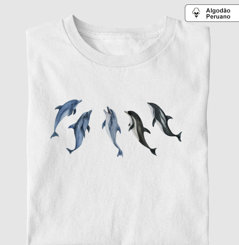 Golfinhos - Camiseta Algodão Peruano