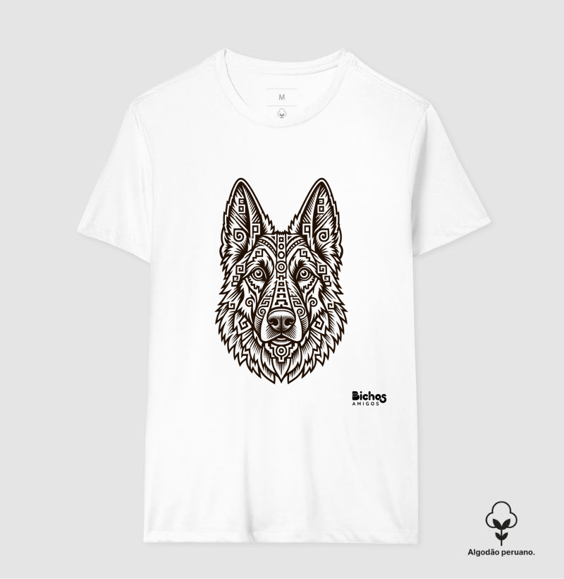 Pastor Alemão Inca - Camiseta Algodão Peruano