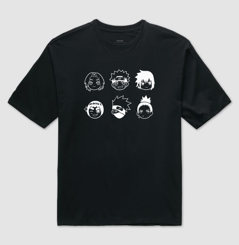 Mini Time Konoha - Camiseta Oversized
