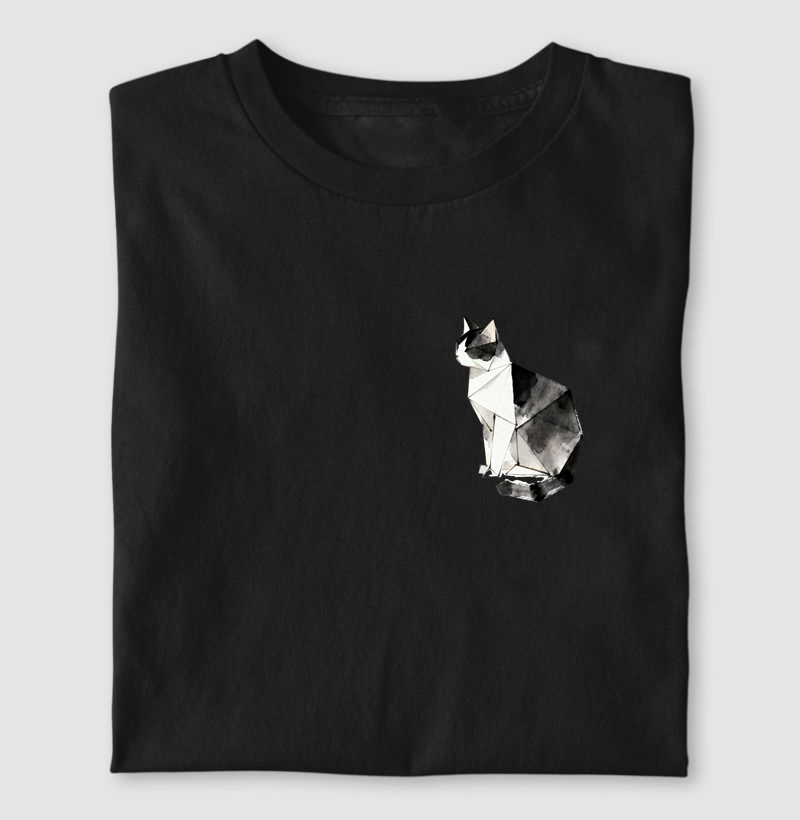 Origami gato - no lado do coração