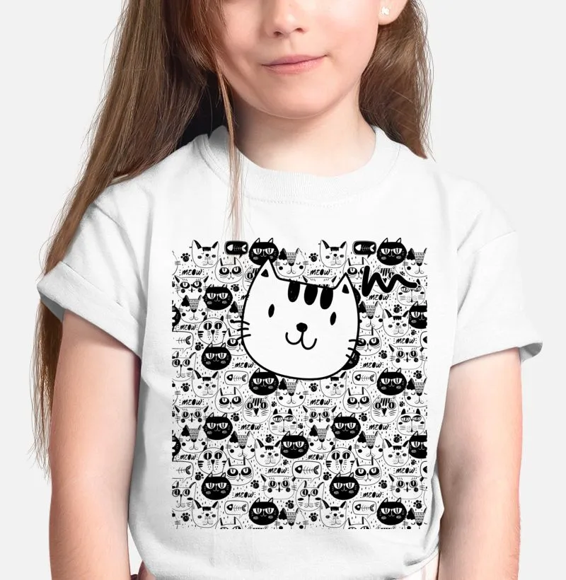 Camiseta Infantil Felinos