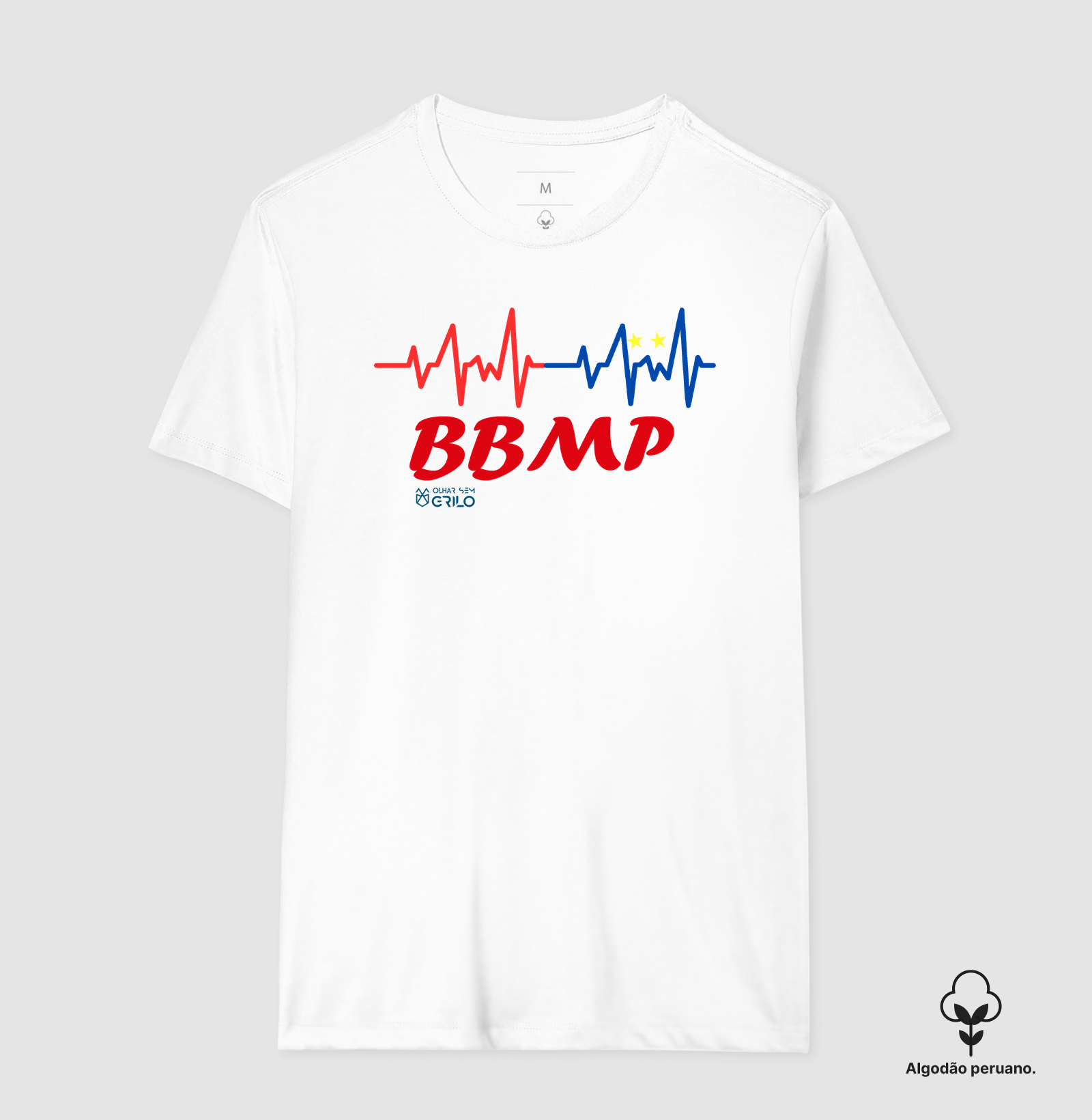 Camiseta Algodão Peruano - Torcedor "Haja coração"