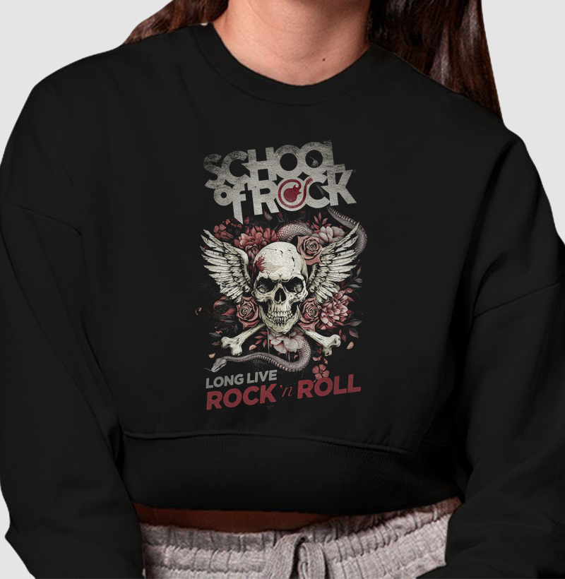 Long Live Rock n Roll - Moletom Crooped