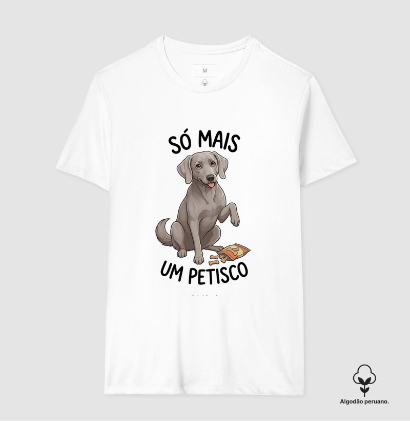 CAMISETA ALGODÃO PERUANO WEIMANARER PETISCO