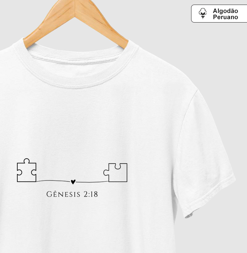 Camiseta Versículo em Traço - Gênesis 2:18