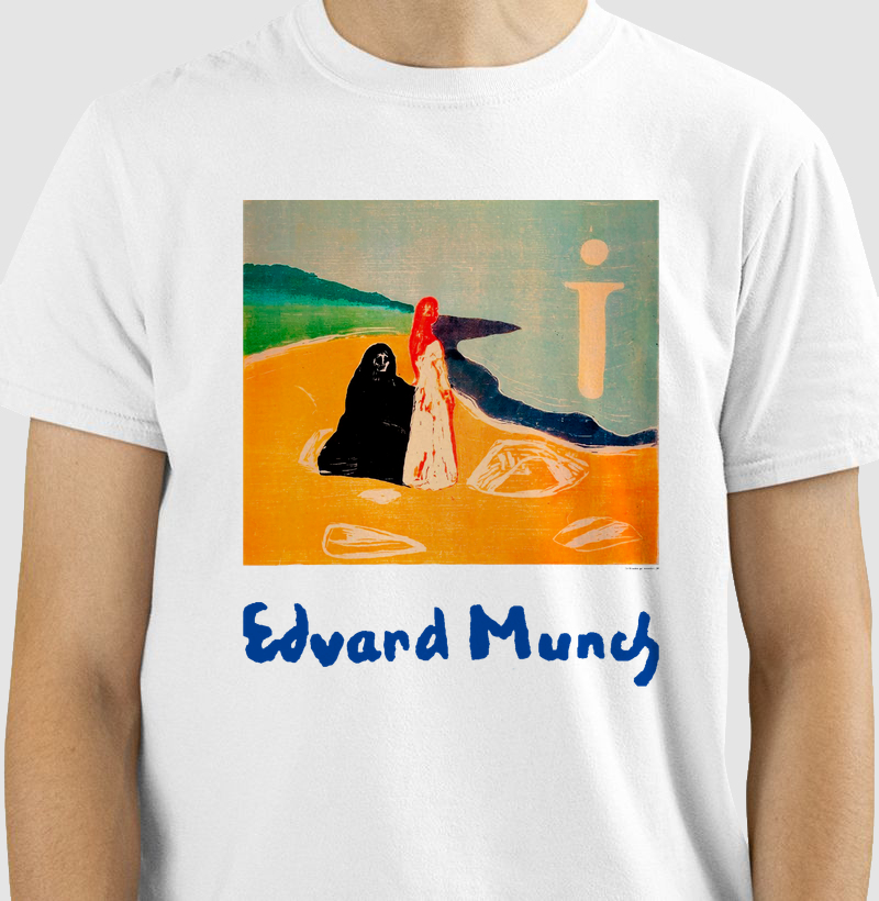 Camiseta Edvard Munch Duas Mulheres Na Praia