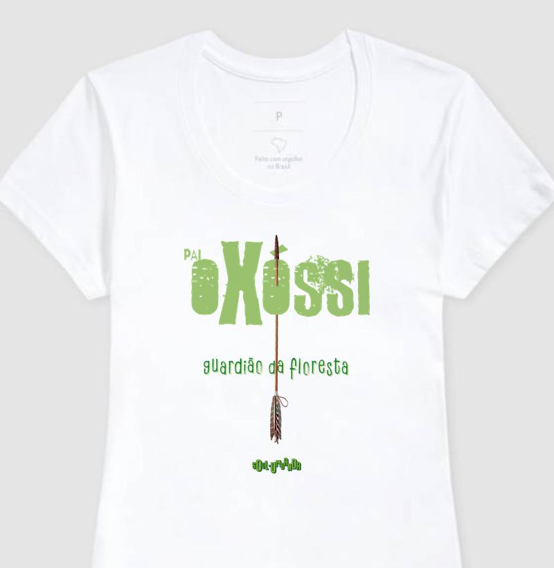 camiseta OXÓSSI guardião da floresta feminina