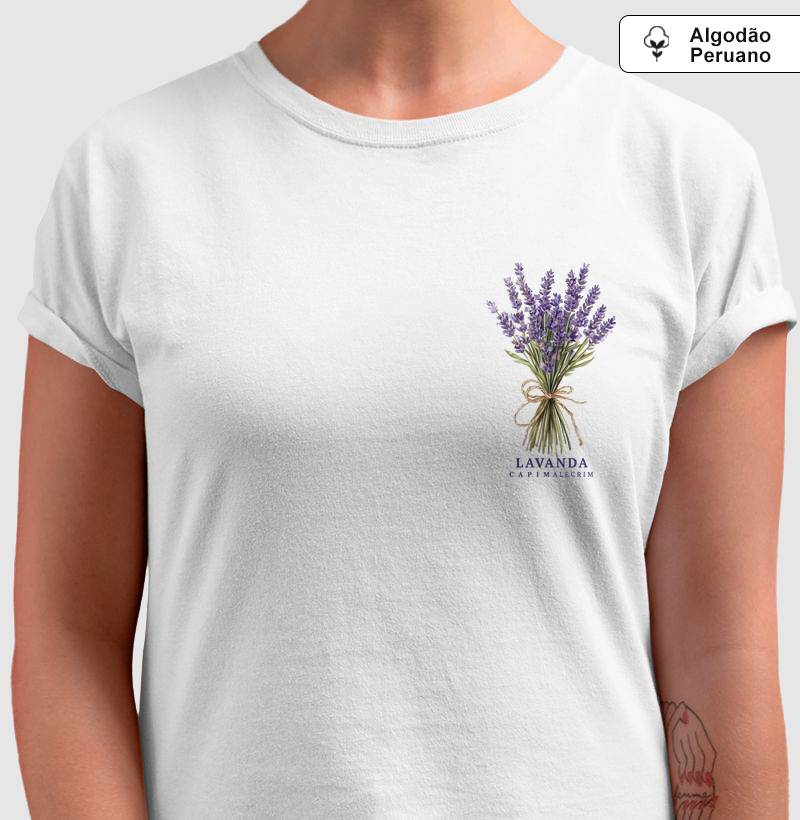 T-shirt Toque de Lavanda Mini - Algodão Peruano