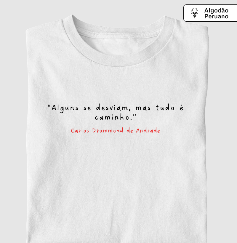 Camiseta em Algodão Peruano Drummond Caminho