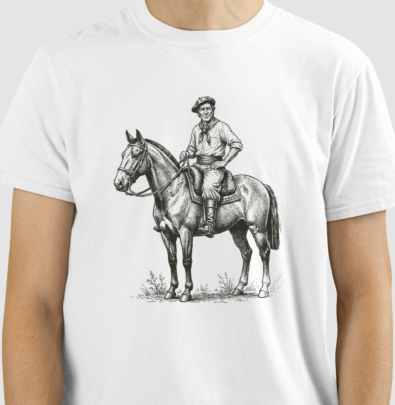 Camiseta Gaúcho a Cavalo - Identidade de Campo