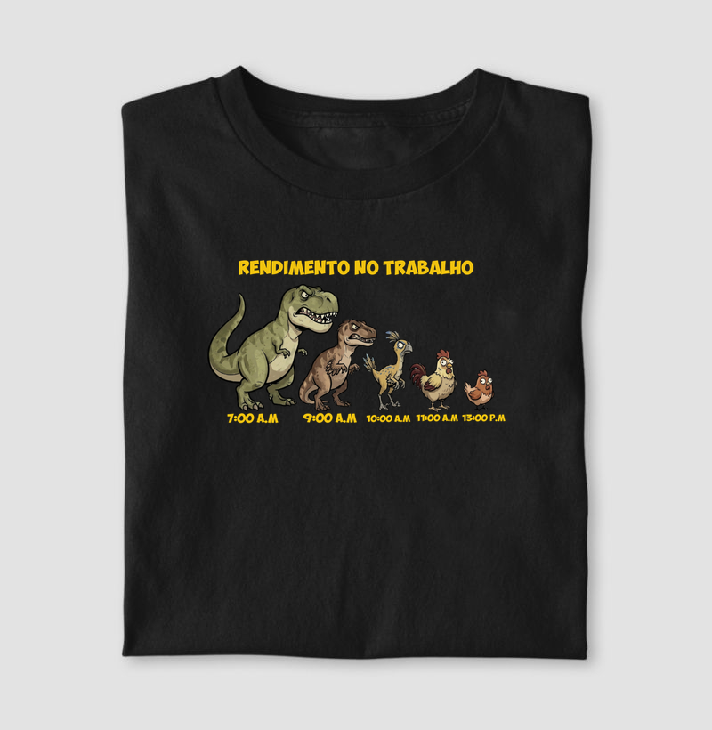 Camisa Algodão Estampada Rendimento no Trabalho Premium Dinoloco