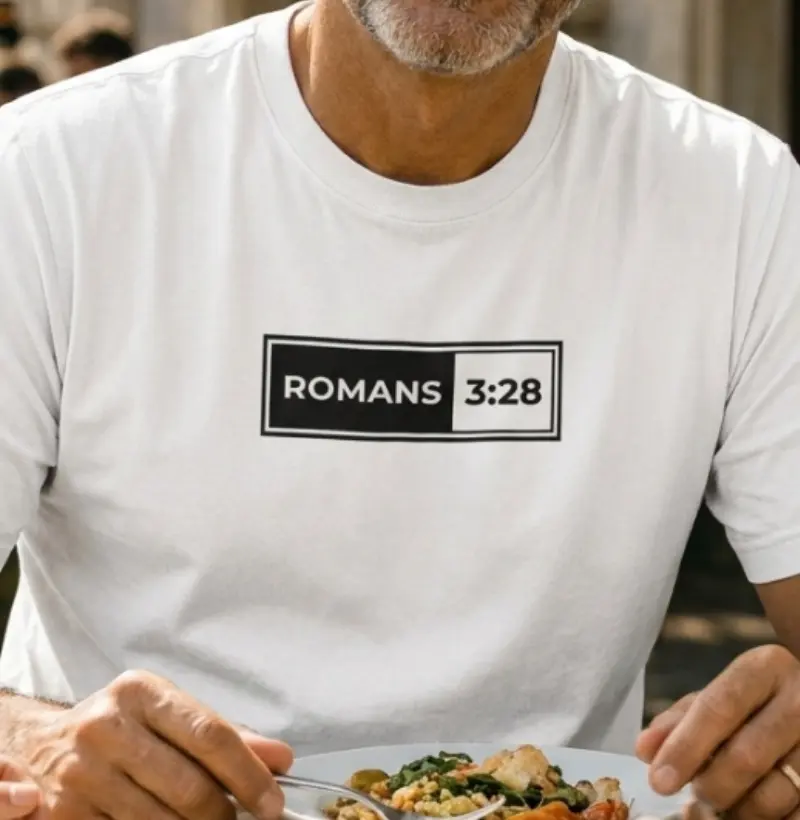Romans 3:28.