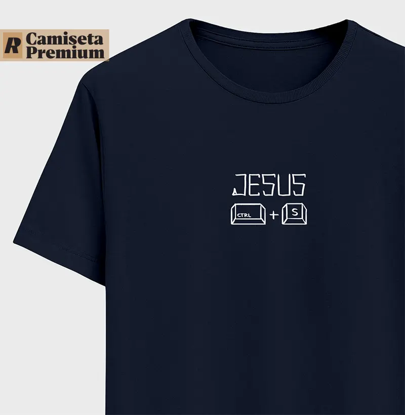 Camiseta JESUS SALVA (CTRL+S) - Algodão Peruano
