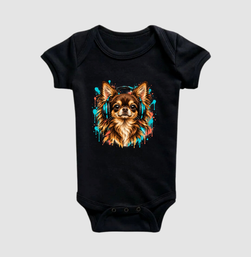 Cachorro Urbano com Fone 2 - Body Infantil