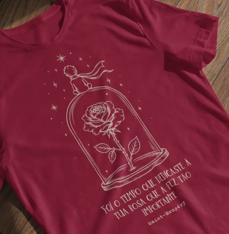 Camiseta | A Rosa - Pequeno Príncipe 
