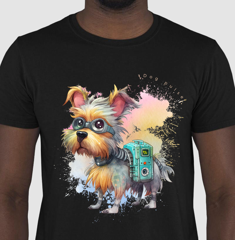 Camiseta Dog Pulse Good Vibes - Futuristic Woof