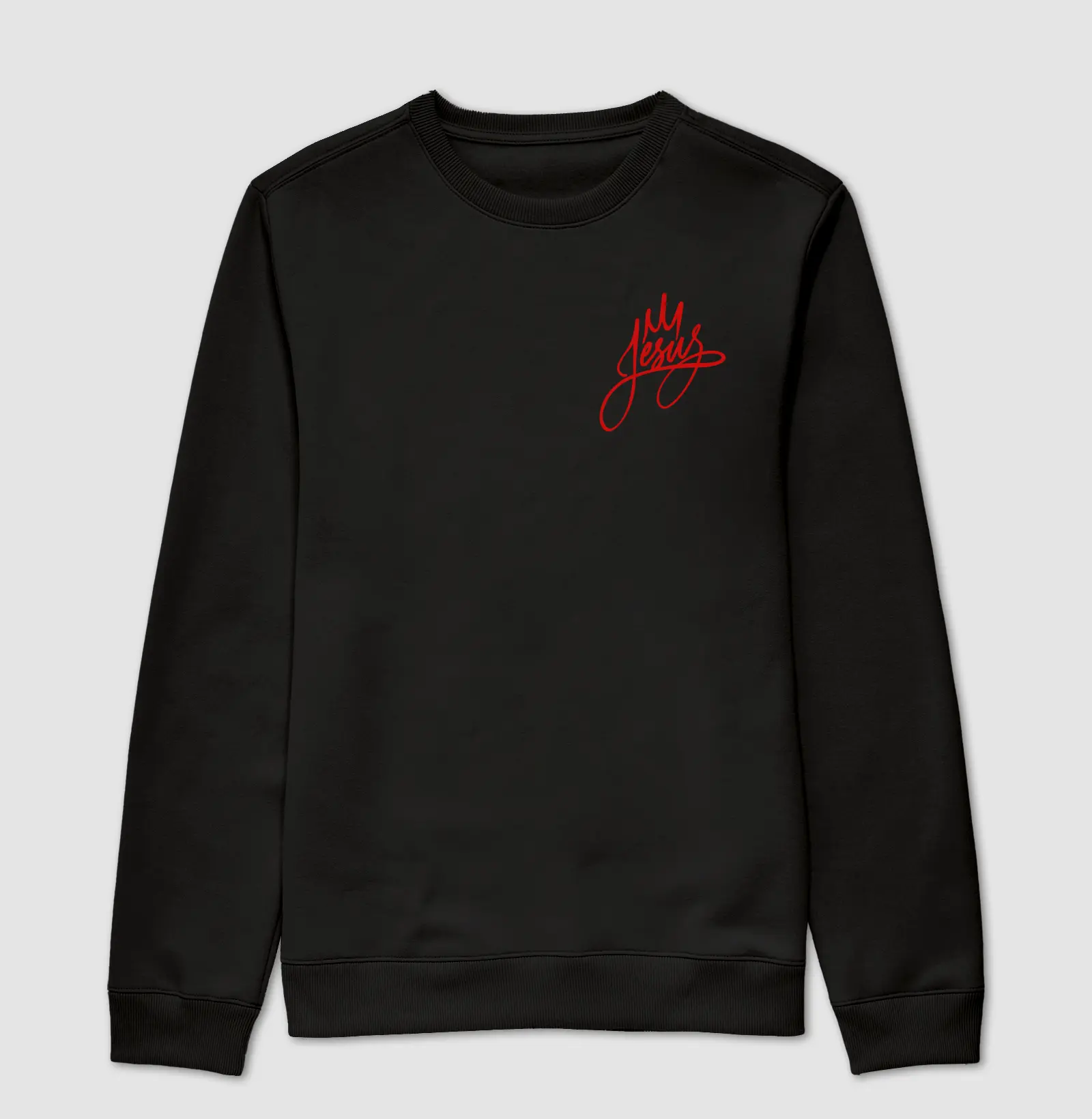 Suéter Moletom Jesus - Letra Vermelha
