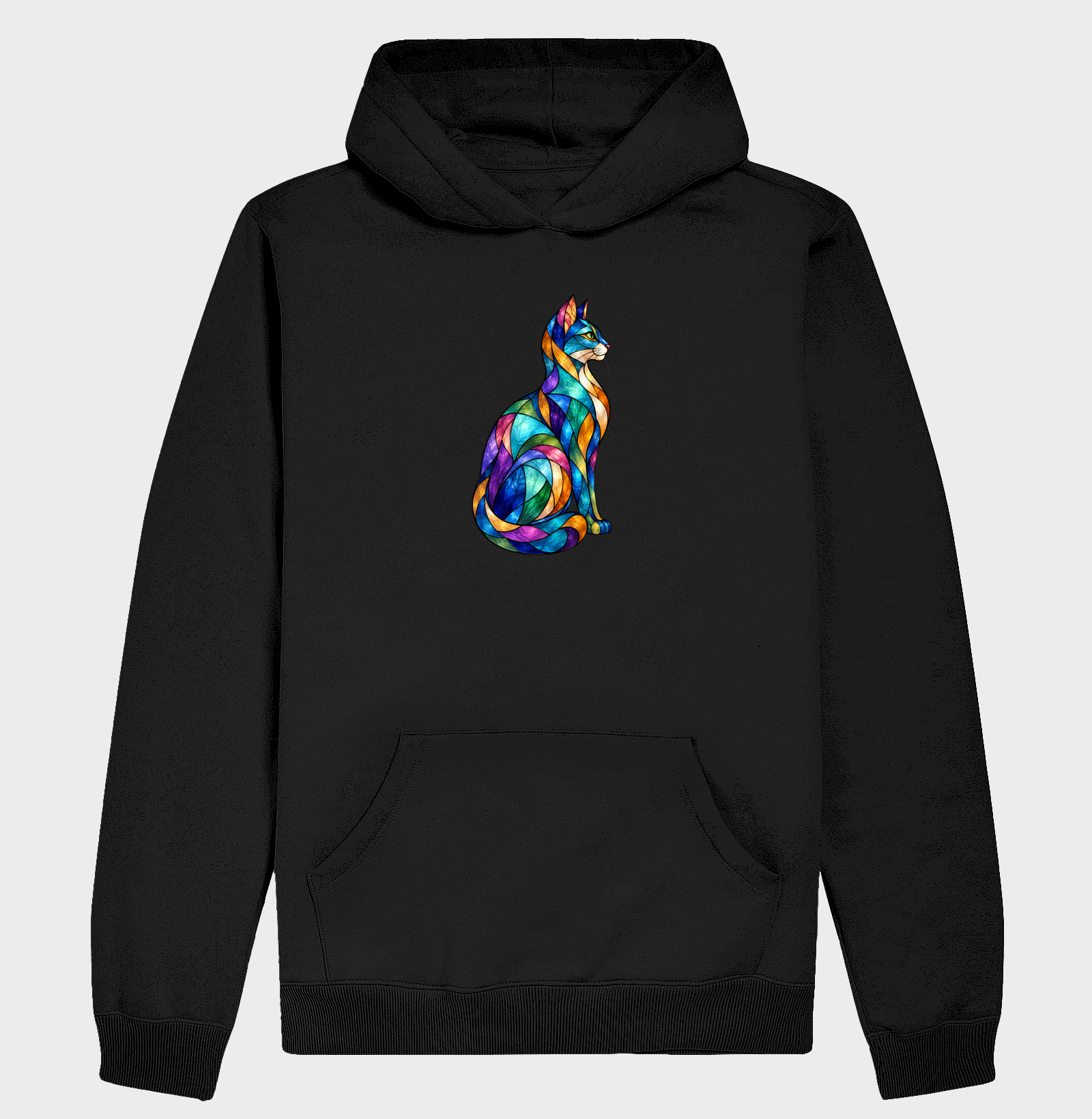 Gato em Vitral - Hoodie Moletom