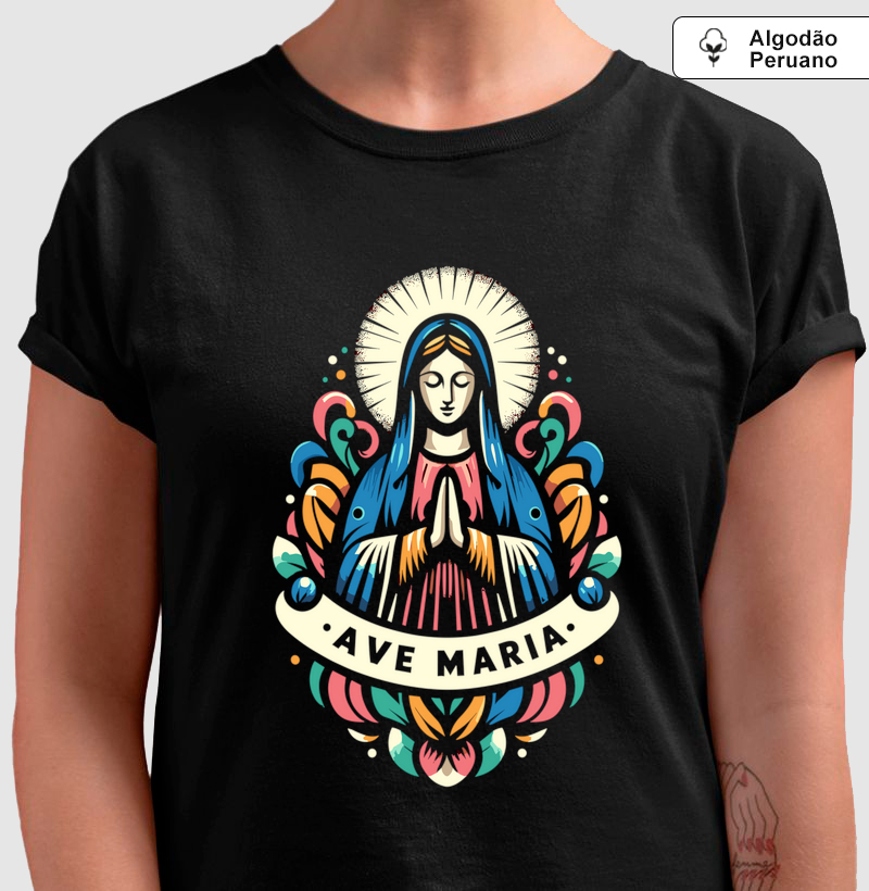 Esplendor de Ave Maria - Algodão Peruano