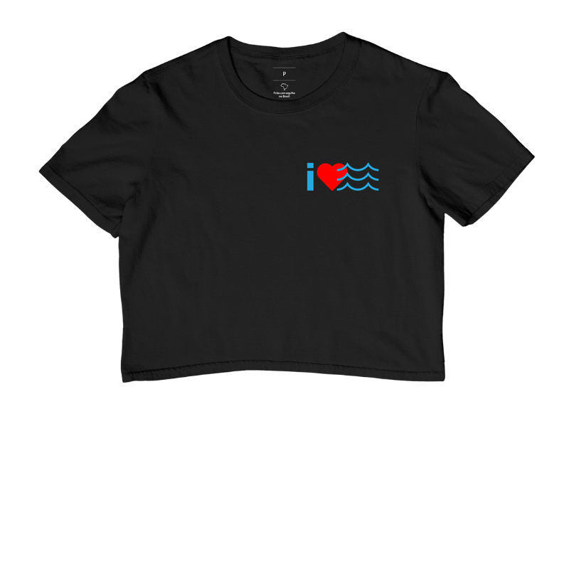 Camiseta - Raia Nove - I Love Swim - Cropped
