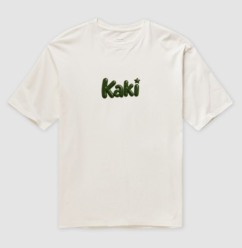Camiseta Oversized Kaki Simples