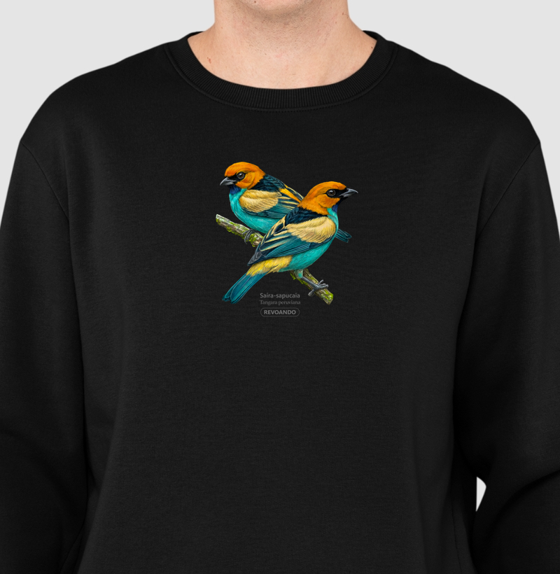 Traços Alados - Saíra-sapucaia - Moletom